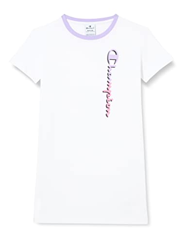 Champion Dziewczęca Legacy C-Color, pionowe logo sukienka, biały, 5-6 Lata