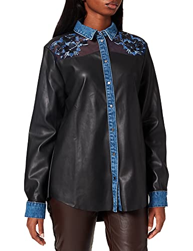 Desigual Damska koszulka Cam_Mary Somerville, czarny, XS