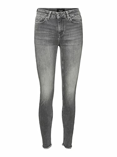 VERO MODA VMPEACH dżinsy damskie o skinny fit, super miękkie, Medium Grey Denim, S