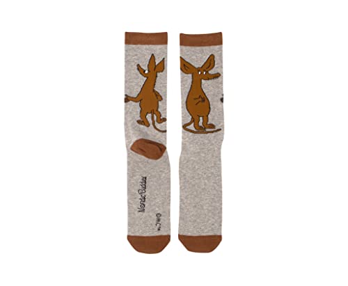 Sniffs Butt Men's Moomin Socks, szare skarpety męskie, szare, szary, brązowy, 40-45 EU