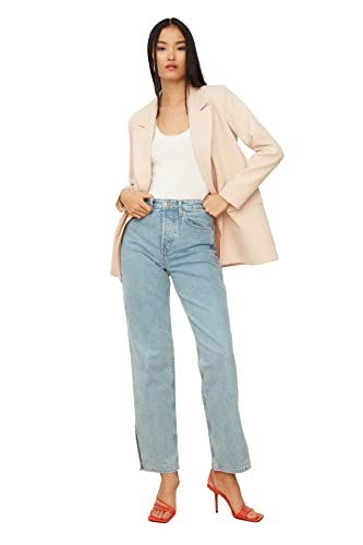 TRENDYOL Tket Bey toket blezer damski, beżowy, beżowy, 32