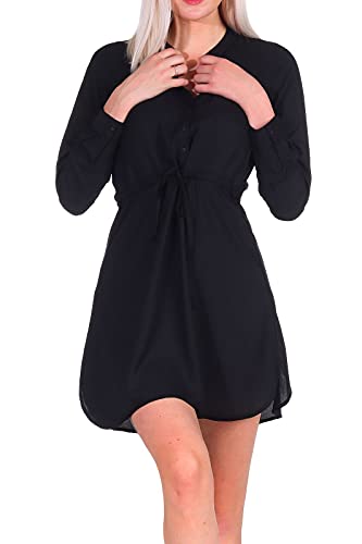 ONLY Sukienka damska ONLCory tunika z długim rękawem, czarny, S