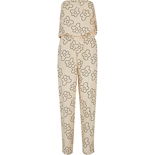 Urban Classics Ladies Viscose Bandeau Jumpsuit, Koszulka damska, Softseagrassflower,