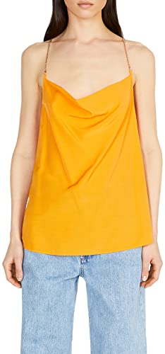 Sisley Damska koszulka top 5XPALH00T, pomarańczowa 3Z9, M, Pomarańczowy 3Z9, M