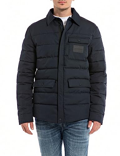 Replay Męska kurtka pikowana, Deep Navy 715, L