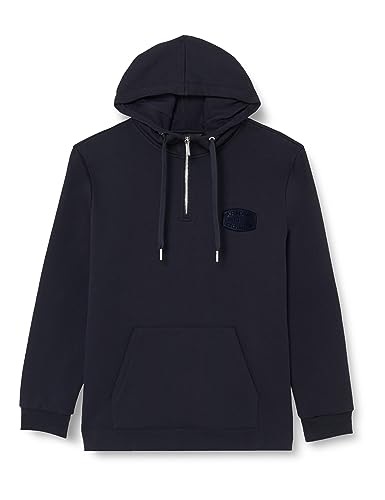 Armani Exchange Damska bluza z długim rękawem, boczna naszywka, zamek błyskawiczny z przodu, niebieski, S