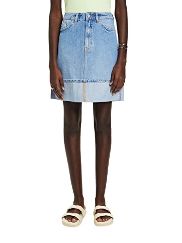 ESPRIT Damskie 033EE1D307 spódnica, 903/BLUE Light WASH, 28, 903/Blue Light Wash, 28