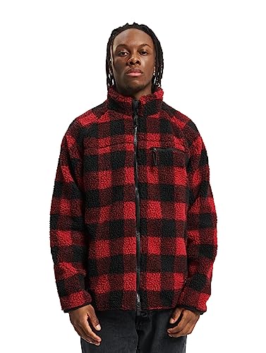 Brandit Męska kurtka polarowa, czerwony/czarny, 5XL