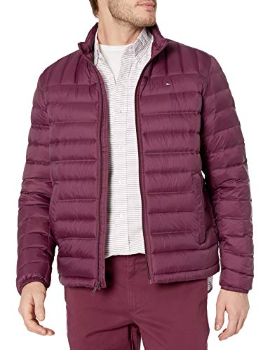 Tommy Hilfiger Męska kurtka puchowa do spakowania (regularne i duże i wysokie) płaszcz puchowy, Merlot, S