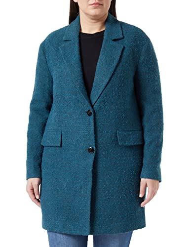Sisley Damski płaszcz z mieszanki wełny, Teal 903, 32