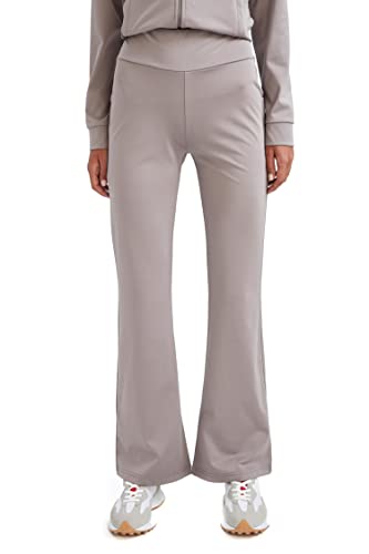 DeFacto Legginsy z wysokim stanem dla kobiet – sportowe legginsy dla kobiet, spodnie sportowe (szare, L), szary, L
