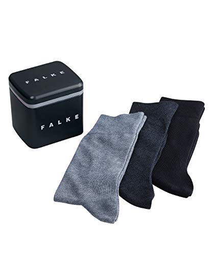FALKE Mężczyźni Skarpety Happy Box Uni 3-Pack M SO Bawełna jednokolorowe 3 Pak, Wielokolorowy (Sortiment 0010), 43-46