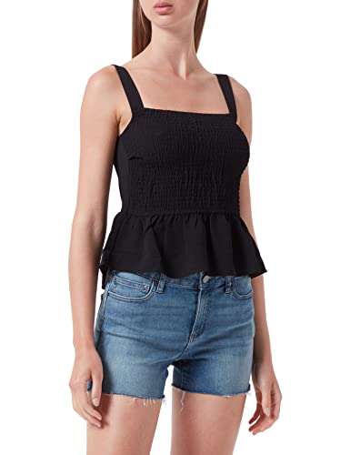 ONLY Onlnova Lux Strap Rochelle Top Solid Ptm T-Shirt damski, czarny, M