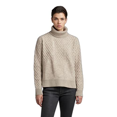 G-STAR RAW Damska bluza z dzianiny Structure z dzianiny, Beżowy (Brown Rice D22404-c928-d309), L