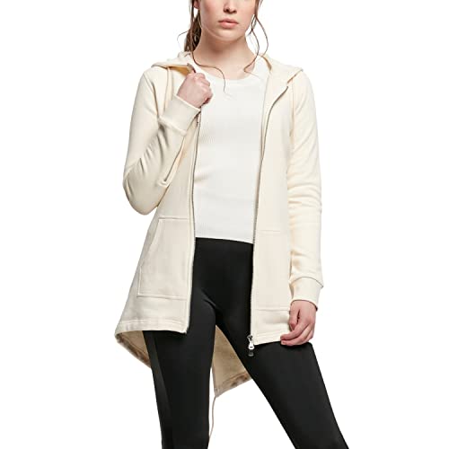 Urban Classics Damska bluza z kapturem, parka z kapturem z zamkiem błyskawicznym, dostępna w 8 kolorach, rozmiar XS do 5XL, Whitesand, XS