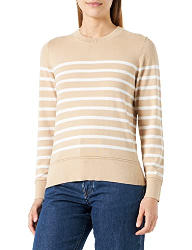 GANT Damski sweter bawełniany z dekoltem w kształcie litery C, Dry Sandard, Dry Sand, M