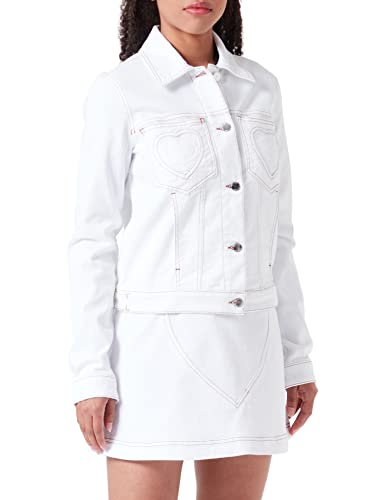 Love Moschino Trucker Kurtka Damska, OPTICAL White, 36