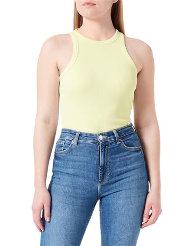 HUGO Damski klasyczny tank top, Jasny żółty 733, L