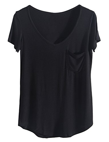 Sykooria Damskie koszulki sportowe koszulki z krótkim rękawem joga siłownia bieganie top damski szybkoschnący t-shirt z krzyżem/otwartymi plecami odzież sportowa, A6# czarna (zwykła koszulka), S