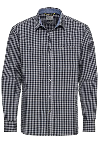 camel active Męska koszula 409114/8S04, niebieski (Night Blue), L