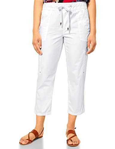 Street One Damskie spodnie do biegania A375394 7/8, białe, W34/L26