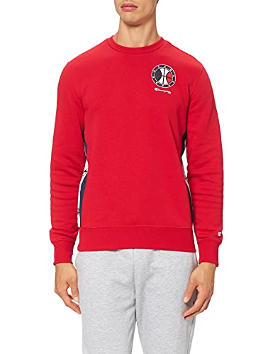 Champion Off Krótki Crewneck sweter męski, Czerwona, XL