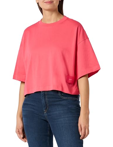 Replay damska koszulka cropped, 061 Hibiscus, L
