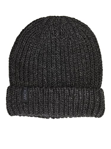 JACK & JONES Jaccliff Nap Beanie męska czapka zimowa, ciemnoszary melanż, jeden rozmiar