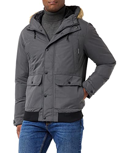 JACK & JONES Męska kurtka Jjwinner Bomber, asfaltowy, L