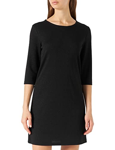 ONLY Women's ONLZIGGY 3/4 Shine sukienka SWT, czarna/wzór: Zig zag Black, XS, Czarny/wzór: zig Zag Black, XS