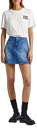 Pepe Jeans Damska spódnica Britney Noughties, Niebieski (denim), M