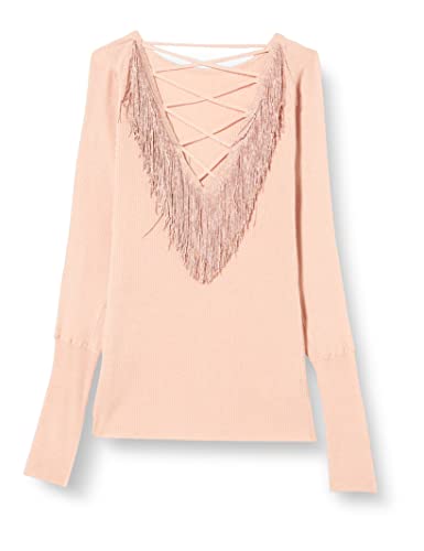 Pinko Damska koszula DISPROSIO Maglia COSTINA VISCO Henley, Q23_ROSA ARGILLA, S, Q23_rosa Argilla, S