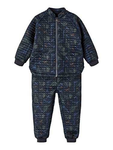 NAME IT Baby Boys NMMMOON Quilt Set AOP FO kombinezon śnieżny, ciemny szafir, 80, Dark Sapphire, 80