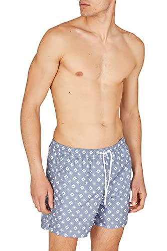Emporio Armani Swimwear Męskie bokserki kąpielowe Emporio Armani Micropattern, rozmiar 54, Dolphin