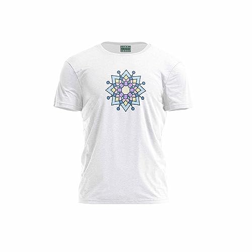 Green Fish, Męski T-shirt z cyfrowym nadrukiem,% 100 bawełna, biały, na co dzień, męskie topy, rozmiar: M, biały, M