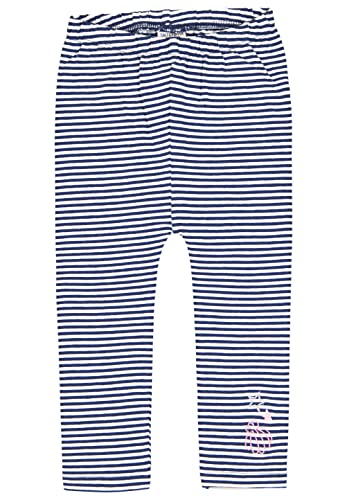 SALT AND PEPPER Gestreifte Mädchen legginsy z bawełny organicznej, niebieski atrament, 62