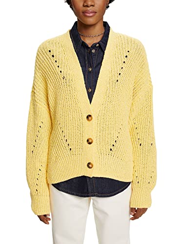 edc by ESPRIT kardigan damski, 749/Light Yellow 5, XS