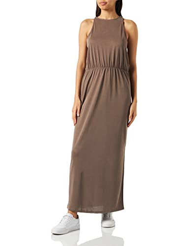 Vila Damska sukienka maxi Vimodala S/L Maxi Dress/Su-Noos, Walnut, XXL