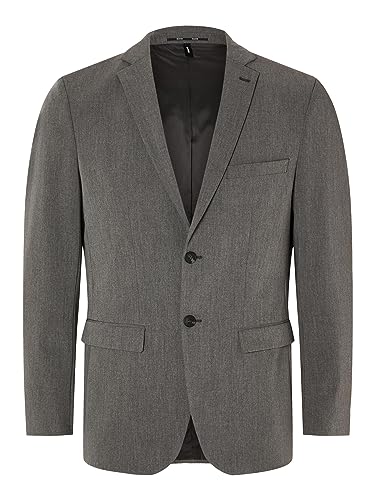 SELETED HOMME Męska marynarka Slhslim-Liam BLZ Flex B Noos, Medium Grey Melange, 58