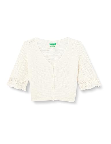 United Colors of Benetton Sweter kardigan dziewczęcy, Bianco 600, M