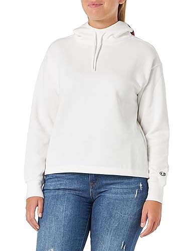 Champion Legacy American Classics W-Light Powerblend Fleece Boxy Damska bluza z kapturem, Off White, L