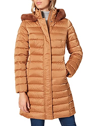 Geox W Bettanie Płaszcz Pióro dla Kobiet, Beżowy (Deep Tan), 38