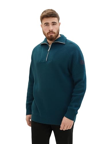 TOM TAILOR Sweter męski plus size, 21179 – Deep Pond Green, 3XL Duże Rozmiary