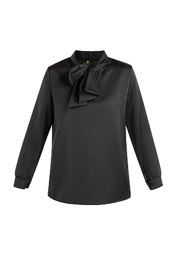 DreiMaster Klassik Damska bluzka z długim rękawem, czarny, XS