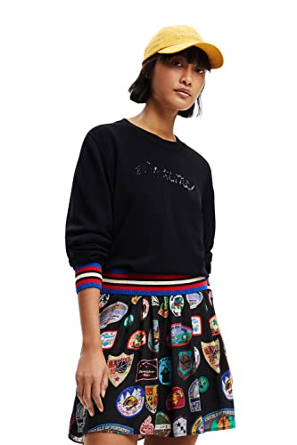 Desigual Women's Black JERS_MARA 2000 sweter damski, XL