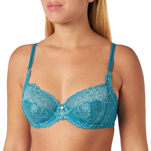 Triumph Wild Peony Florale W Stanik Kobiety, Peacock Green, 80G
