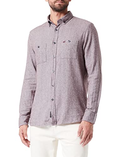 camel active Męska koszula 409112/8S52, Merlot, XL