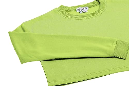 Mymo Athlsr Damska bluza z długim rękawem ze 100% poliestru, z okrągłym dekoltem, kolor limonkowy, rozmiar S, Kwaśna limonka, S