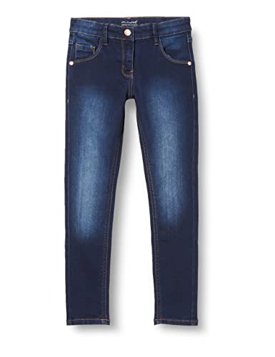 MINYMO Jeansy dziewczęce Power Stretch Slim Fit, niebieski (Dark Blue Denim), 92 cm