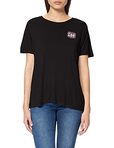Lee Damska koszulka o luźnym kroju, Czarny (czarny 01), S